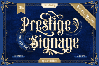 Prestige Signage Font - Bold Blackletter Typeface for Elegant Displays