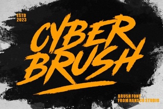 Cyber Brush Font: Bold and Edgy Design for Creative Projects